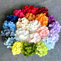 Têtes de fleurs d'hortensia artificielles en soie, 27 feuilles, pour décorations murales et de sol de lieux de mariage, accessoires photo