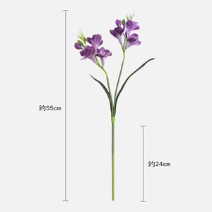 ดอกฟรีเซีย PU สัมผัสเหมือนจริง ดอกโฮสต้าปลอม สำหรับตกแต่งบ้านหรู งานแต่งงาน งานปาร์ตี้ ขายส่ง - Product Image 3