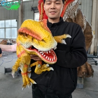 Marionnette de dinosaure réaliste pour fête sur le thème des dinosaures, petit dinosaure animatronique, simulation de dinosaure bébé