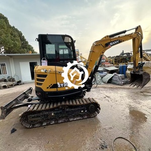 Mini-excavatrice sur chenilles hydraulique SANY SY35U de 3 tonnes avec moteur et pompe d'origine pour la construction, l'aménagement paysager, le creusement de fossés et les travaux publics - Product Image 3
