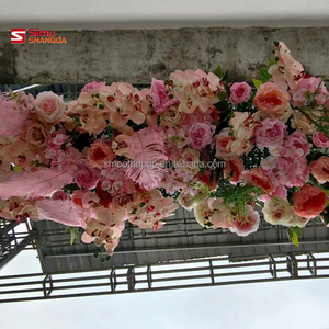 Decoración para el Hogar y Eventos de Boda, Guirnalda de Flores Artificiales Colgantes de Color Rosa para el Techo, Decoración Floral para el Techo de la Boda - Product Image 2