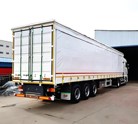 Semi-remorque porte-conteneurs à 12 roues, châssis en acier de haute qualité, fourgon sec à rideaux latéraux ouvrants, neuf, 60T, compatible conteneurs 20ft/40ft