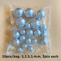 Grosses ventes 20 pièces/sac de fausses boules à paillettes pour décoration de gâteau