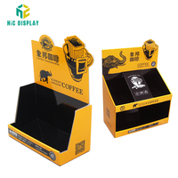 Expositor de cartón personalizado para mostrador de café, expositor de papel, expositor de mostrador para carne seca (PDQ) para venta minorista