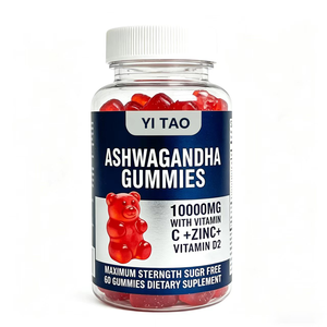 Gomitas de Ashwagandha, Suplemento Dietético con Vitaminas. Apoya la Relajación, un Mejor Sueño y el Equilibrio del Estado de Ánimo. 60 Gomitas por Botella - Product Image 1
