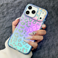 Coque de téléphone magnétique antichoc et incassable JOYPORODO B491 tendance à imprimé léopard en PC ondulé pour iPhone 17 18 Pro Max
