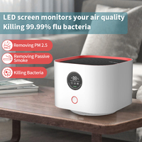 Purificateur d'air de bureau avec écran LED intelligent pour éliminer les odeurs, la poussière, la fumée, le filtre Hepa, table de chargement USB, mini purificateurs d'air portables