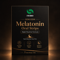 Bandes de film oral de mélatonine personnalisées, saveur menthe fraîche, emballage OEM, film oral de mélatonine pour routine nocturne