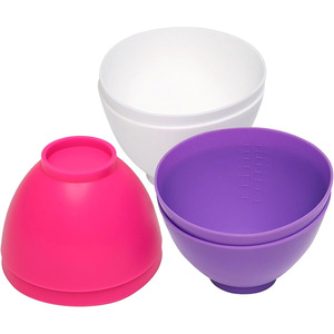 Bol à masque facial DIY en silicone souple et coloré pour le mélange de masques et de maquillage – Vente en gros - Product Image 3