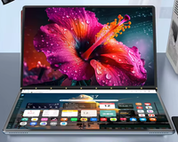 SZBOX DS135 Ordinateur portable/tablette 2 en 1 à double écran Win 11 Pro Écran IPS portable Alder Lake-N150 16 Go DDR4 Boîtier métallique