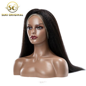 2020 más producto de Venta caliente rizado Peluca de cabello humano paquetes con el cierre de la Virgen <span class=keywords><strong>Yaki</strong></span> brasileño para las mujeres negras - Product Image 2