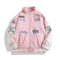 Blouson de pilote en cuir camel pour homme, style motard, avec col montant et empiècements, vente en gros