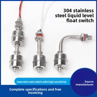 Interruptor de flotador de montaje lateral de acero inoxidable 304 HH54P AC220V, controlador de nivel de líquido, sensor de nivel de aceite pequeño, fabricado en China continental