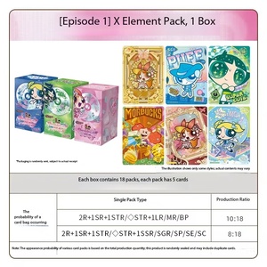 POWERPUFF GIRLS Blind Box verzamelkaartspel Anime personage schattige accessoires verjaardagscadeau exquisiete speelgoed papier X-element - Product Image 5
