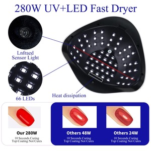 Lámpara LED para Uñas de 280W con Sensor Inteligente, Secador de Esmalte en Gel, Equipo de Secado y Curado para Salón de Manicura, Herramienta de Fototerapia para Uñas - Product Image 3