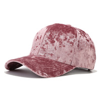 Casquette de baseball rétro en velours uni à 6 panneaux, visière incurvée tendance, chapeau de soleil pour hommes et femmes, automne hiver, casquette décontractée de luxe, casquettes personnalisées