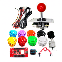 Sanwa düğmesi DIY takımı oyuncu kırmızı kurulu USB sıfır gecikme Arcade sopa oyun makinesi için sıfır gecikme yapılan plastik IOS/// SDK klavye