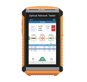 Réflectomètre optique OTDR actif pour test en direct de fibre 1310/1550nm avec connecteur SC PC, écran tactile mini OTDR pour fibre optique - Product Image 1