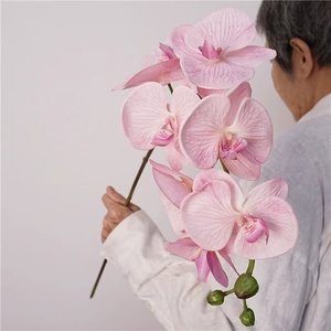 Fiori artificiali vero tocco fiore idratare <span class=keywords><strong>orchidea</strong></span> 9 teste per la decorazione di nozze per la festa di casa - Product Image 2