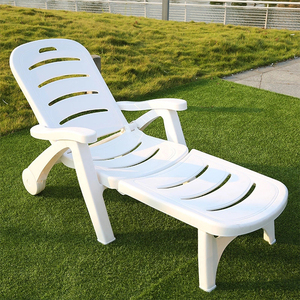 <span class=keywords><strong>Chaise</strong></span> longue <span class=keywords><strong>de</strong></span> plage en plastique blanc BC-2 pliable au design moderne pour une utilisation en extérieur Nouveau produit à bon prix - Product Image 2