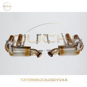 Sistema de Escape Catback OUCHI para Ferrari <span class=keywords><strong>GTC4Lusso</strong></span> V12 6.3L, de Titanio con Válvula y Silenciador, Alto Flujo, Piezas de Rendimiento Automotriz - Product Image 4