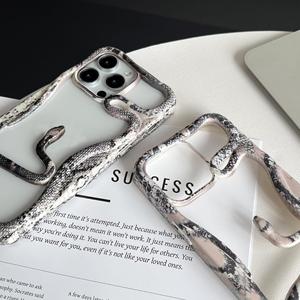 <span class=keywords><strong>Coque</strong></span> de téléphone portable tendance à motif <span class=keywords><strong>serpent</strong></span> 3D en relief pour <span class=keywords><strong>iPhone</strong></span> 16 Pro Max 15 Pro 14, <span class=keywords><strong>coque</strong></span> arrière antichoc - Product Image 1