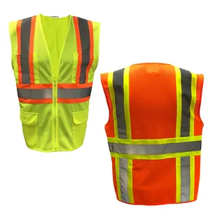 Индивидуальный мужской жилет оптом профессиональный отражающий жилет сетка En20471 светоотражающий жилет с логотипом
