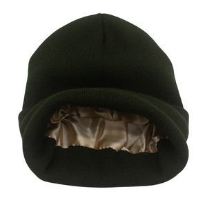 Berretto in Acrilico Unisex con Logo Ricamato 3D Personalizzato, Fodera in Raso, Caldo e Spesso per Autunno e Inverno, Cappello Lavorato a Maglia per Sci - Product Image 3