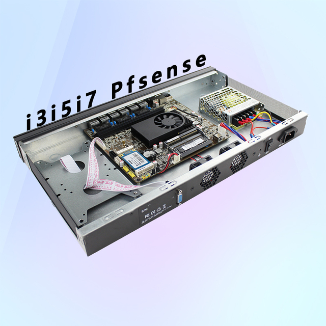 1U Core I3 I5 I7 Rackmount Minipc 6 Lan Ports 5G Wifi Hardware Server Industrial Mini Pc Appliance Router Pfsense Firewall