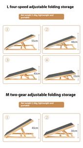 Rampe de soutien articulaire pliable en bois <span class=keywords><strong>pour</strong></span> chiens et chats seniors, surface antidérapante, échelle portable, capacité 50 kg <span class=keywords><strong>pour</strong></span> un accès sécurisé aux lits surélevés - Product Image 4