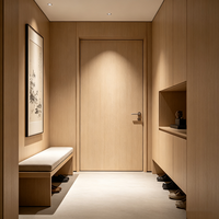 Puertas de Madera para Dormitorio QI TAI, Diseño Moderno de Madera Sólida, Aislamiento Acústico, Uso Interior, Superficie Acabada, Modelo de Apertura Push-Pull