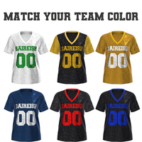 Ropa Retro, Jersey de Fútbol Americano con Lentejuelas, Ropa Deportiva Personalizada, Fabricantes de Ropa Deportiva, Top Deportivo Ligero y Transpirable Color Granate