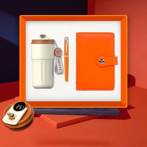 Business Promotion Souvenir Coffee Cup+<b>Pen</b>+<b>Notebook</b> 3-in-1 Gift Box Creative Annual Meeting Gift <b>Set</b> Customized Logo UV Printed - Product Image 2