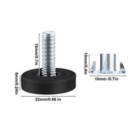 Pieds de meubles réglables avec patins en caoutchouc antidérapants pour tables et chaises de bureau, accessoires de rénovation