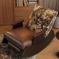 Chaise longue moderne en bois massif canapé simple de style ancien pour le salon, le balcon et les loisirs à domicile pour les paresseux et les repas
