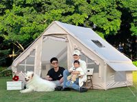 Abri gonflable de luxe toutes saisons, tente instantanée pour famille, tente Air-Ridge pour le camping, protection contre le soleil et la pluie, tissu Oxford