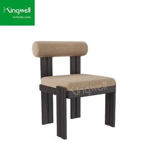 Modern <strong>6</strong> <strong>Seater</strong> Outdoor Aluminum Frame <strong>Garden</strong> Dining <strong>Table</strong> <strong>and</strong> <strong>Chairs</strong> Set <strong>Round</strong> Patio Dining Set for Courtyard Hotels - Product Image 6