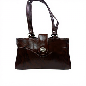 Sac à main tendance en cuir de vachette écologique, grande capacité, avec deux sangles, pour femme, bandoulière, durable, imperméable, fermeture éclair - Product Image 5