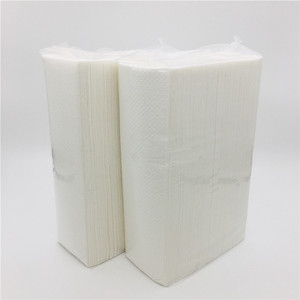 Essuie-tout en papier kraft recyclé écologique, pliage en M, 1 pli, 36 g/m², 23x23 cm, 250 feuilles par paquet, 16 paquets par carton, usage commercial, jetable - Product Image 1