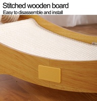 Griffoir pour chat en bois et sisal écologique, anti-rayures, protection de canapé résistante à l'usure et aux éclats, moderne et grand format