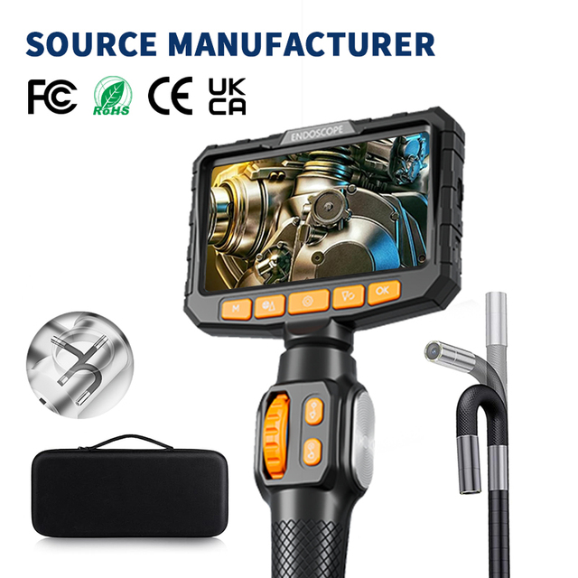 5Inch 360 3.9mm Endoscopica Portatil Borescope Inspection Camera Waterproof Camera Articulated Inspect Sewer Diagnostic Tools