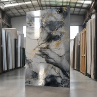 Rouleau d'autocollants modernes en PVC imitation marbre, écologique, imperméable, à peler et coller pour les murs de cuisine et de salle de bain domestiques