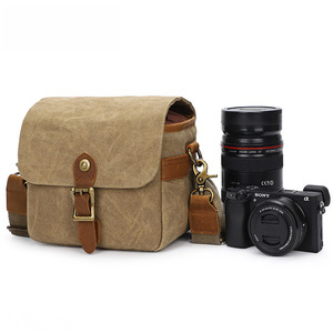 <span class=keywords><strong>Bolsa</strong></span> Vintage para Cámara DSLR, <span class=keywords><strong>Bolsa</strong></span> para Cámara sin Espejo <span class=keywords><strong>SONY</strong></span>, Forro Interior, Bandolera Cruzada de un Solo Hombro - Product Image 1