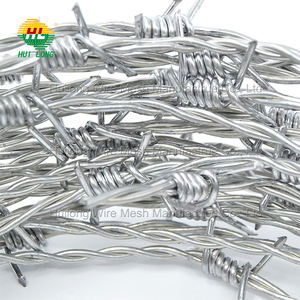 <span class=keywords><strong>500</strong></span> mètres anti-corrosion de fil de fer barbelé enduit de PVC prix galvanisé plongé chaud de fil de fer par petit pain - Product Image 2