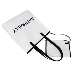 New arrival <b>white</b> color recycled cotton canvas <b>tote</b> <b>bag</b> with printed for ladies - Product Image 6