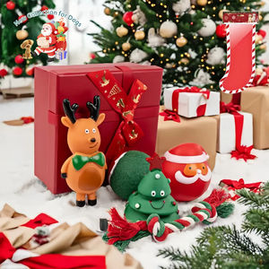 Toptan noel Pet aksesuarları özelleştirilmiş köpek hediye Squeak oyuncaklar benzersiz ambalaj ile çok paketi - Product Image 3