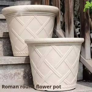 Macetero de Resina con Patrón Romano Vintage, Imitación <span class=keywords><strong>Piedra</strong></span>, Estilo Europeo, Serie Queen, para Escritorio o Suelo, Venta al Por Mayor - Product Image 3