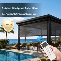 Volet roulant extérieur coupe-vent pour piscine, café, pavillon, rideau intelligent, pare-pluie, pare-soleil électrique