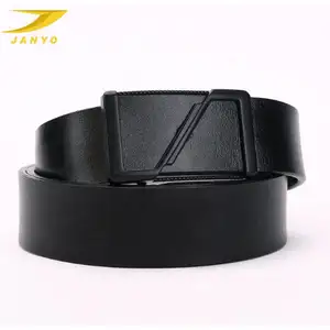 Manufacturer Custom Design Services Toothless Alloy Men Automatic Buckle Genuine Leather Belt