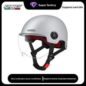 [Personalizzabile] Nuovo Casco Mezzo Integrale Certificato 3C/DOT per Moto/Bici Elettrica, Protezione Solare Estiva per Adulti con Visiera Trasparente - Product Image 3